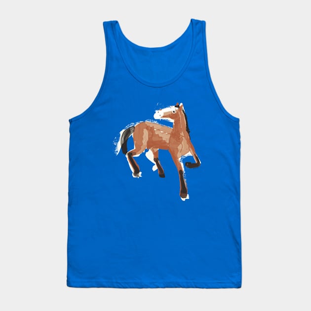 Brown horse Tank Top by belettelepink